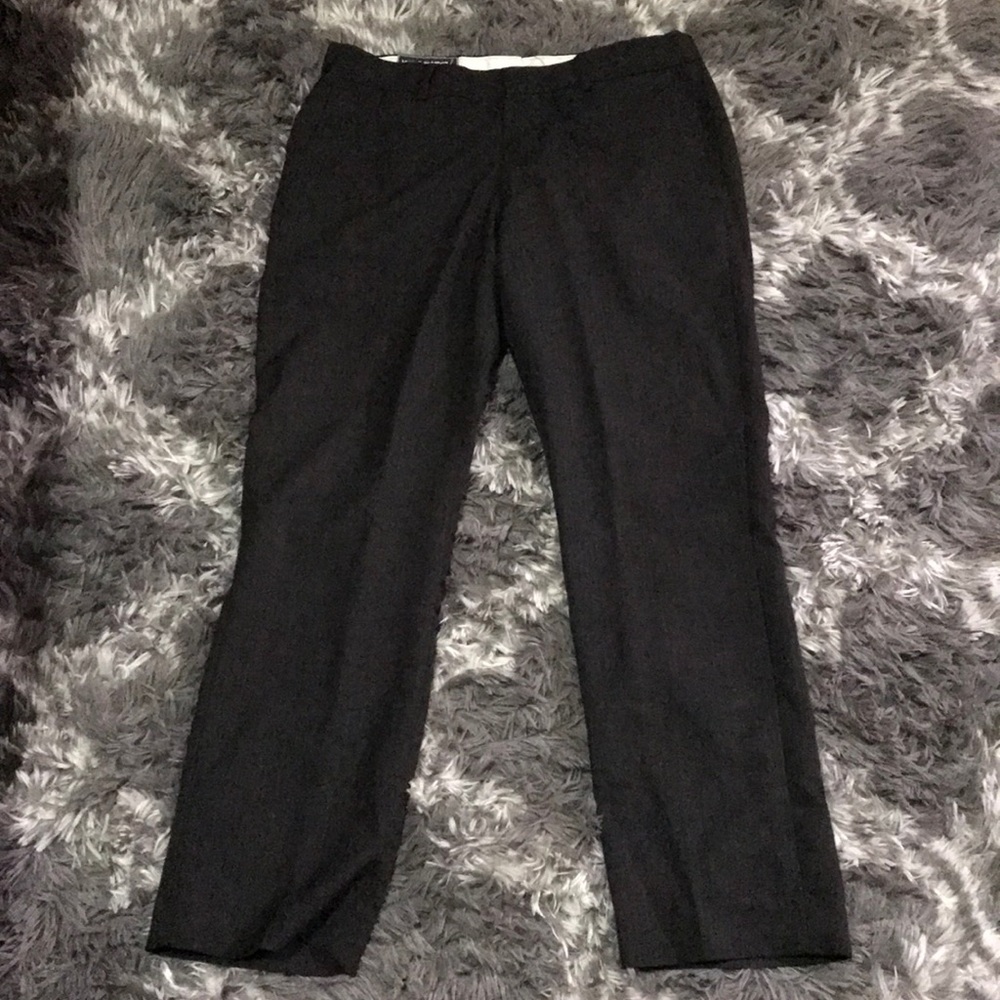 Black Pinstripe Slacks